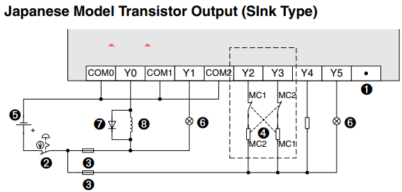 đấu dây ngõ ra plc mitsubishi 3