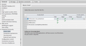 bảo mật PLC S7 với Tia Portal