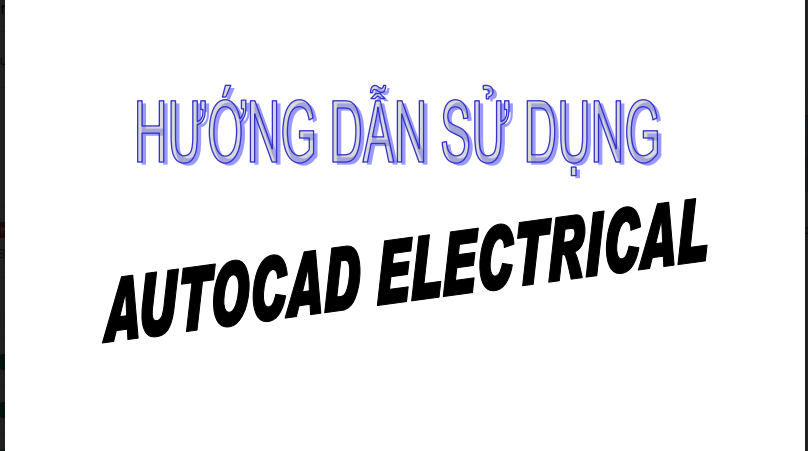 Cách Dùng Autocad Electrical