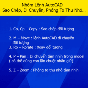 Lệnh Tắt Cơ Bản và Mẹo Hay Trong Autocad