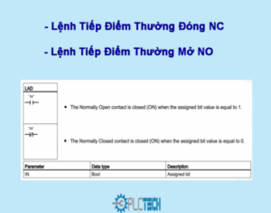 Tập lệnh logic của PLC Siemens S7-1200