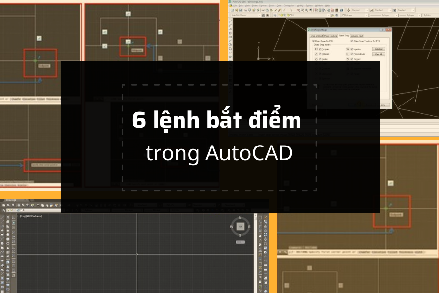 Thủ thuật bắt điểm trong AutoCAD